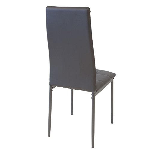 Albatros Silla de Comedor Rimini, Set de 6, Gris, SGS Probado