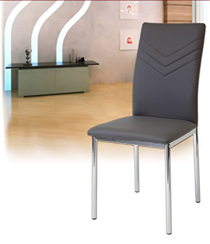 Albatros Verona 2936 Set de 4 sillas de Comedor, Gris Albatros Verona 2936 Set de 4 sillas de Comedor, Gris