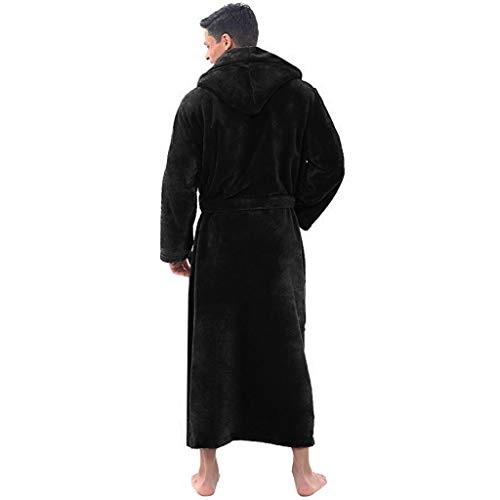 Albornoz Chal Alargado Felpa De Invierno De Los Hombres Ropa De Casa Manga Larga Bata Albornoz Chal Alargado Felpa De Invierno De Los Hombres Ropa De Casa Manga Larga Bata