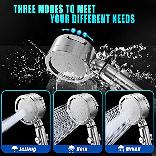 Alcachofa Ducha, Cabezal de Ducha Botón de Parada Agua, Ducha de Mano Alta Presión Universal Extraíble Rotación de 360 °, Ajustar la Presión del Agua y Material Antioxidante Alcachofa Ducha, Cabezal de Ducha Botón de Parada Agua, Ducha de Mano Alta Presión Universal Extraíble Rotación de 360 °, Ajustar la Presión del Agua y Material Antioxidante