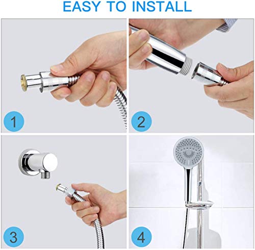 Alcachofa Ducha Con Manguera,Autolimpiante Universal de Alta Presión,5 Modos Alcachofa Ducha Universal de Alta Presión Ahorro de Agua para Baño Alcachofa Ducha Con Manguera,Autolimpiante Universal de Alta Presión,5 Modos Alcachofa Ducha Universal de Alta Presión Ahorro de Agua para Baño