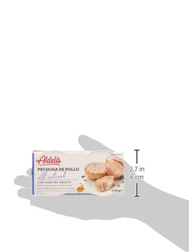 Aldelís Conserva Pechuga de Pollo al Natural Pack 16 x 2 Unidades de 160 g