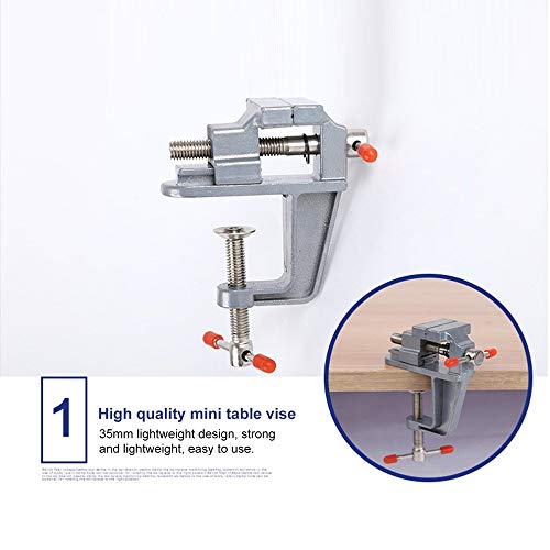 Aleación de aluminio Pequeña Mini Abrazadera de mesa Vice Hobby Jewlery Work 30MM - Mesa de bricolaje Vice En miniatura Vise Pequeños joyeros Hobby Clamp On Bench Vice Tool Broca de sujeción Aleación de aluminio Pequeña Mini Abrazadera de mesa Vice Hobby Jewlery Work 30MM - Mesa de bricolaje Vice En miniatura Vise Pequeños joyeros Hobby Clamp On Bench Vice Tool Broca de sujeción