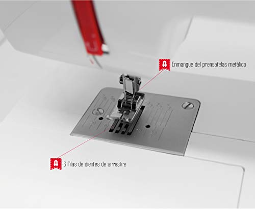 Alfa Basic 720 - Máquina de coser, 9 diseños de puntada, motor de 70 W, color blanco Alfa Basic 720 - Máquina de coser, 9 diseños de puntada, motor de 70 W, color blanco