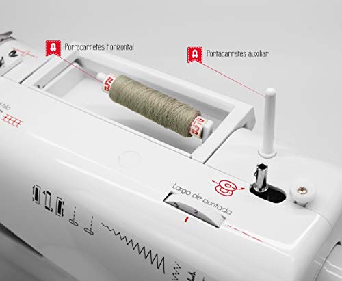 Alfa Basic 720 - Máquina de coser, 9 diseños de puntada, motor de 70 W, color blanco Alfa Basic 720 - Máquina de coser, 9 diseños de puntada, motor de 70 W, color blanco