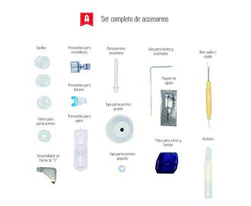Alfa Basic 720 - Máquina de coser, 9 diseños de puntada, motor de 70 W, color blanco Alfa Basic 720 - Máquina de coser, 9 diseños de puntada, motor de 70 W, color blanco