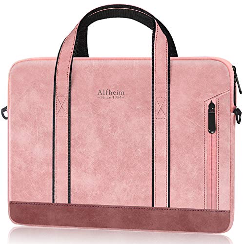 Alfheim Manga Maletín de Cuero Apto para Bolsos de Negocios portátiles de 14 lgadas para Hombre y Mujer Bolsos de Hombro de Viaje Delgados