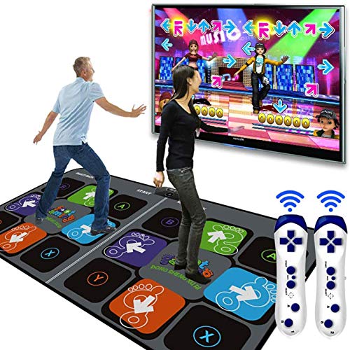 Alfombra de Baile, TV USB Ordenador Alfombra de Juego de un Paso Alfombra de Doble Usuario Máquina de Baile HD de Doble Usuario con Dos Asas Alfombra de Baile