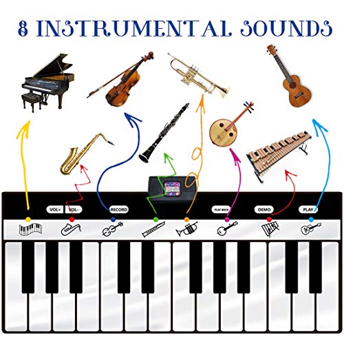 Alfombra de Piano Super, Alfombra de Teclado para Bebé, Alfombra Gimnasio para Musical, Estera de Baile Táctil Musical Juguetes para Niños(180cm*74cm) Alfombra de Piano Super, Alfombra de Teclado para Bebé, Alfombra Gimnasio para Musical, Estera de Baile Táctil Musical Juguetes para Niños(180cm*74cm)