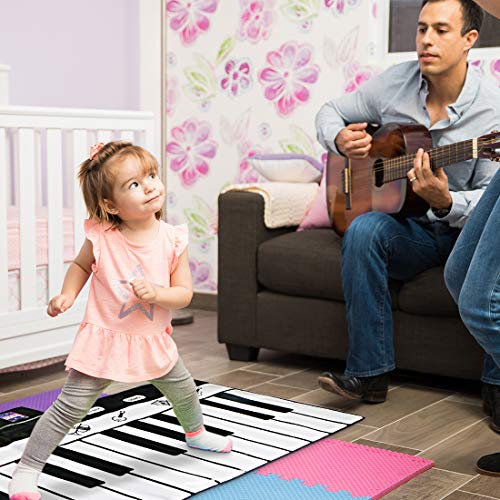 Alfombra de Piano Super, Alfombra de Teclado para Bebé, Alfombra Gimnasio para Musical, Estera de Baile Táctil Musical Juguetes para Niños(180cm*74cm)