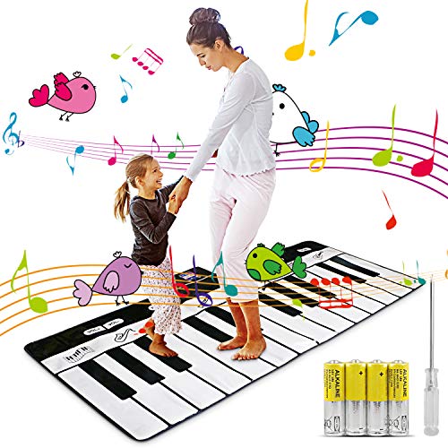 Alfombra de Piano Super, Alfombra de Teclado para Bebé, Alfombra Gimnasio para Musical, Estera de Baile Táctil Musical Juguetes para Niños(180cm*74cm)