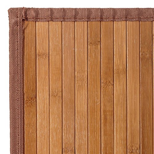 Alfombra de salón de bambú marrón de 250x180 cm - LOLAhome Alfombra de salón de bambú marrón de 250x180 cm - LOLAhome