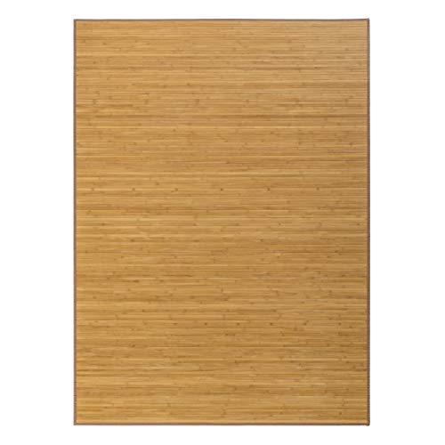 Alfombra de salón de bambú marrón de 250x180 cm - LOLAhome Alfombra de salón de bambú marrón de 250x180 cm - LOLAhome