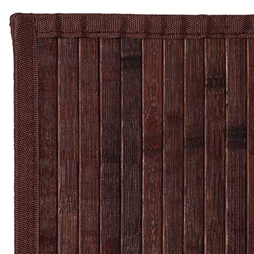Alfombra de salón de bambú marrón Industrial de 200x140 cm - LOLAhome Alfombra de salón de bambú marrón Industrial de 200x140 cm - LOLAhome
