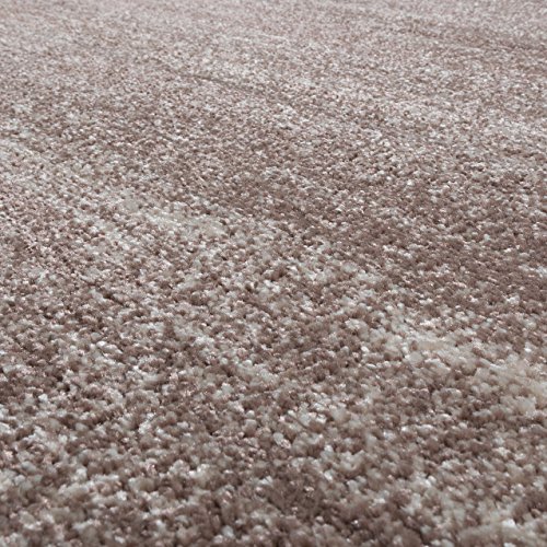 Alfombra moderna Braga, alfombras de pelo corto, de salón, de un color, jaspeado, beige, polipropileno, beige, 60 x 100 cm