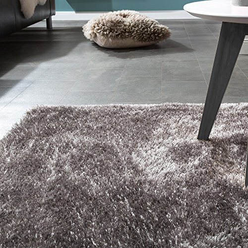 Alfombra Shaggy Elegante De Pelo Largo Monocolor Mullida Brillante En Gris Claro, tamaño:80x150 cm Alfombra Shaggy Elegante De Pelo Largo Monocolor Mullida Brillante En Gris Claro, tamaño:80x150 cm