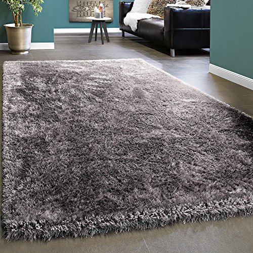 Alfombra Shaggy Elegante De Pelo Largo Monocolor Mullida Brillante En Gris Claro, tamaño:80x150 cm Alfombra Shaggy Elegante De Pelo Largo Monocolor Mullida Brillante En Gris Claro, tamaño:80x150 cm