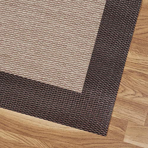 Alfombra vinílica Deblon – Alfombra de PVC Antideslizante y Resistente, Ideal para salón, Cocina, baño… ¡Disponible en Medidas Grandes y más Colores! (80cm x 150cm, Marrón Oscuro)