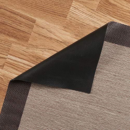 Alfombra vinílica Deblon – Alfombra de PVC Antideslizante y Resistente, Ideal para salón, Cocina, baño… ¡Disponible en Medidas Grandes y más Colores! (80cm x 150cm, Marrón Oscuro)