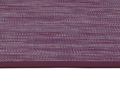 Alfombra vinílica Trenzada de textaline Base de PVC y Cenefa Textil de poliéster, tamaño: 170x240