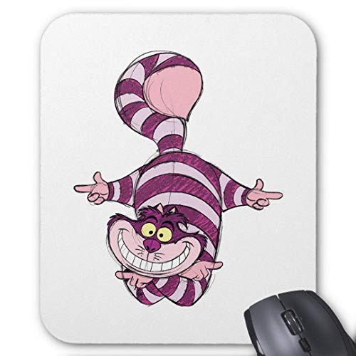 Alfombrilla de ratón de goma antideslizante para juegos de ratón, rectangular, para ordenadores portátiles, alice en el país de las maravillas cheshire gato sonriente Disney alfombrilla de ratón