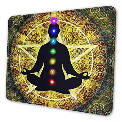 Alfombrilla de ratón para juegos Chakra Yoga Meditación Símbolos de energía vital Alfombrilla de ratón / alfombrilla de ratón Base de goma antideslizante Alfombrilla de ratón para ordenadores portátil Alfombrilla de ratón para juegos Chakra Yoga Meditación Símbolos de energía vital Alfombrilla de ratón / alfombrilla de ratón Base de goma antideslizante Alfombrilla de ratón para ordenadores portátil