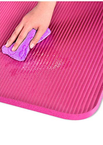 Alfombrilla de Yoga amigable con el Medio Ambiente,183cmx61cmx10mm,TPE Thick High Density Padding To Avoid Sore Knees, Yoga, Pilates y Fitness, para Mujeres de Viaje y Hombres Mat