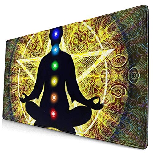 Alfombrilla para ratón Chakra Yoga Meditación Símbolos de energía vital Alfombrilla de ratón para juegos Alfombrillas decorativas para ratón Alfombrilla Base de goma Decoración del hogar para ordenado Alfombrilla para ratón Chakra Yoga Meditación Símbolos de energía vital Alfombrilla de ratón para juegos Alfombrillas decorativas para ratón Alfombrilla Base de goma Decoración del hogar para ordenado