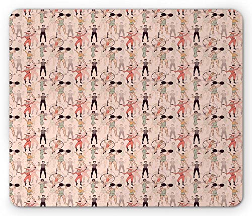 Alfombrilla para ratón de circo, acróbata, actor, artista, gimnasta, arlequín, masculino, femenino, payaso, personajes de circo, tamaño estándar, rectángulo, alfombrilla de goma antideslizante, multic Alfombrilla para ratón de circo, acróbata, actor, artista, gimnasta, arlequín, masculino, femenino, payaso, personajes de circo, tamaño estándar, rectángulo, alfombrilla de goma antideslizante, multic