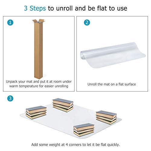 Alfombrilla Transparente para Silla Protector Suelo para Piso de Oficina PVC Protector de Piso para Computadora de Oficina Antideslizante Durable para Protector de Alfombra para Piso Duro 90 x 120cm Alfombrilla Transparente para Silla Protector Suelo para Piso de Oficina PVC Protector de Piso para Computadora de Oficina Antideslizante Durable para Protector de Alfombra para Piso Duro 90 x 120cm