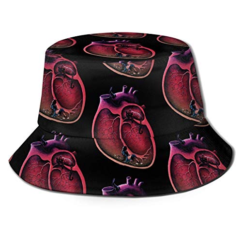 Ali-CE In My He-Art Bucket Hat Unisex Sun Hat Impreso Fisherman Packable Travel Hat Fashion Outdoor Hat