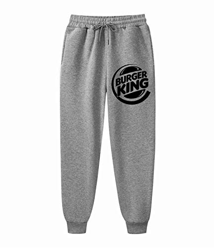 ALIBOTE Burger King Pantalones de chándal cómodos para hombre