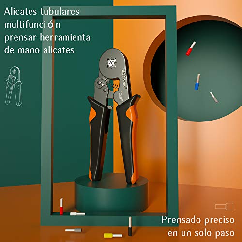 Alicates Terminales hexagonal con Conectores Cable con 2200pcs 0.25-10.00 mm² AWG 23-7 Terminales Kit de herramienta Alicates de terminales Crimpadora Alicates Terminales hexagonal con Conectores Cable con 2200pcs 0.25-10.00 mm² AWG 23-7 Terminales Kit de herramienta Alicates de terminales Crimpadora