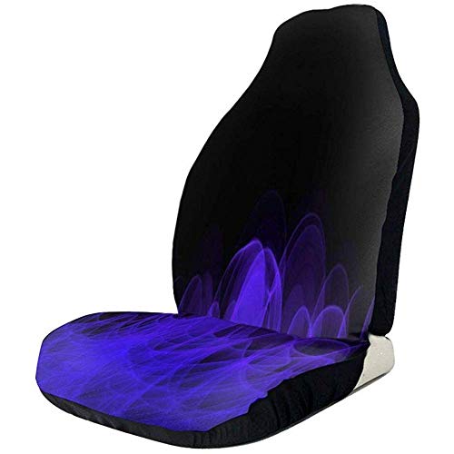 Alice Eva Blue Waves Lines Dark Car Seat Cover Car Seat Protector 2Pcs Universal Alice Eva Blue Waves Lines Dark Car Seat Cover Car Seat Protector 2Pcs Universal