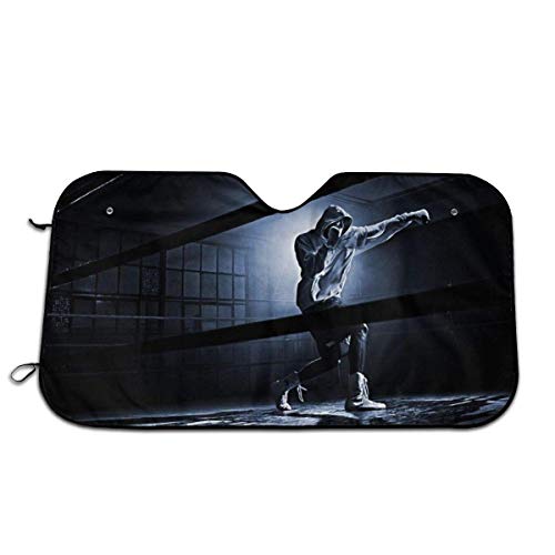 Alice Eva Boxeo Entrenamiento Coche Parabrisas Sombrilla Ventana Sombrilla Mantiene el vehículo Fresco Universal 140X76CM Alice Eva Boxeo Entrenamiento Coche Parabrisas Sombrilla Ventana Sombrilla Mantiene el vehículo Fresco Universal 140X76CM