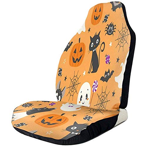 Alice Eva Cute Halloween Pattern Car Seat Covers Car Cushion Car Seat Pad Protector de asiento de coche 2Pcs