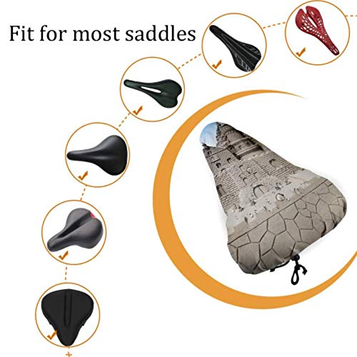 Alice Eva Soft Bike Saddle Cover Castle está Hecho de Fundas de Asiento Individuales de Arena Amarilla Fundas de Asiento Personalizadas con cordón Alice Eva Soft Bike Saddle Cover Castle está Hecho de Fundas de Asiento Individuales de Arena Amarilla Fundas de Asiento Personalizadas con cordón