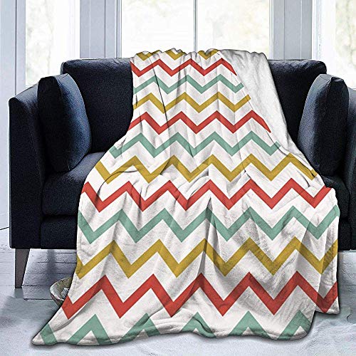 alice-shop Color Stripe Art Ultra-Soft Cozy Micro Fleece Blanket, Ideal para Viajes de Oficina de Dormitorio