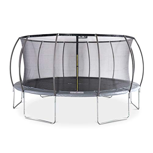 Alice's Garden Trampolín Redondo Ø 490cm Gris con Red de protección Interior - Júpiter Inner - Nuevo Modelo - trampolín de jardín 4,90m 490 cm | Diseño | Calidad Pro | Normas UE