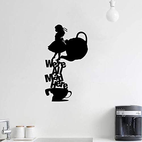"Alicia en el país de las maravillas" calcomanía de pared refranes"Todos estamos locos aquí" pegatina de vinilo para pared decoración del hogar pegatina de pared A6 35cmx20cm "Alicia en el país de las maravillas" calcomanía de pared refranes"Todos estamos locos aquí" pegatina de vinilo para pared decoración del hogar pegatina de pared A6 35cmx20cm