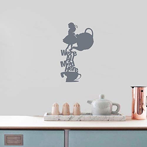 "Alicia en el país de las maravillas" calcomanía de pared refranes"Todos estamos locos aquí" pegatina de vinilo para pared decoración del hogar pegatina de pared A6 35cmx20cm "Alicia en el país de las maravillas" calcomanía de pared refranes"Todos estamos locos aquí" pegatina de vinilo para pared decoración del hogar pegatina de pared A6 35cmx20cm
