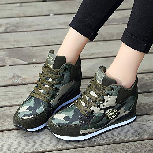 ALIKEEY Las Mujeres Al Aire Libre De Lona Casual Zapatos De Camuflaje De Suela Gruesa con Cordones Zapatos Zapatillas Helly Hansen NiñOs Messi Predator Tacos