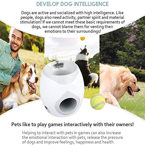 Alimentador automático de mascotas, Lanzador de pelotas de tenis para buscar, Máquina interactiva para lanzar pelotas para perros, Juguete de rompecabezas para entrenamiento de inteligencia de perros Alimentador automático de mascotas, Lanzador de pelotas de tenis para buscar, Máquina interactiva para lanzar pelotas para perros, Juguete de rompecabezas para entrenamiento de inteligencia de perros