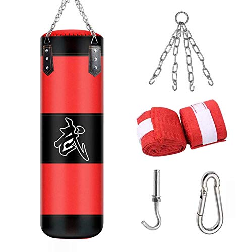 ALINILA Saco de Boxeo,Bolso Pesado De Boxeo Duradero,Saco De Arena Bolsa De Entrenamiento Vacío De Boxeo Gancho Kick Fight Karate Bolsa De Arena para Entrenar Ejercicio Físico Y Deportivo