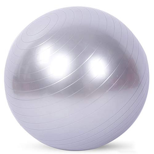 ALIPC Bola De Ejercicio Bola De Yoga con Diseño A Prueba De Fugas Material Extra Grueso Anti-explosión Bola Suiza De Fácil Inflado para Gimnasio En Casa Oficina Embarazo,Grey