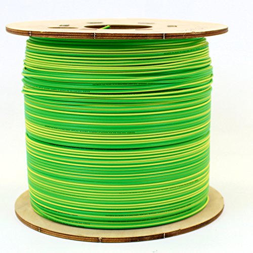 Ali's DIY - Cable conductor 6491X de 4 mm de un solo núcleo, azul vivo, marrón neutro, amarillo / verde tierra
