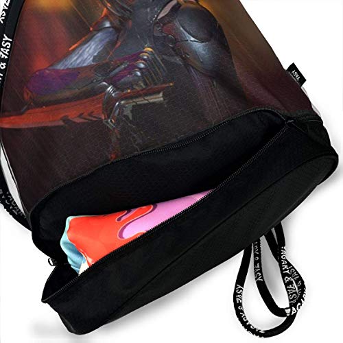 Alita Battle Angel Bundle Mochila con cordón para Gimnasio Sports String Bag School Yoga Kids Mochilas de Viaje para Hombres y Mujeres