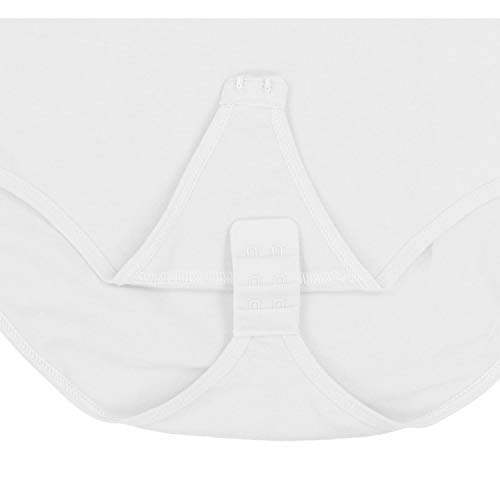 Alkato Body para Mujer con Cuello Alto y Manga Larga, Blanco, 40