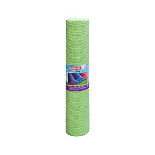 ALLPER Esterilla para Yoga Universal, Multiusos de Alta Densidad, Antideslizante, TAMAÑO: 173 x 61 x 0,4 cm. Color Verde.