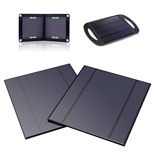 ALLPOWERS 2 Piezas 2.5W 5V/500mAh Mini Encapsulado Panel Solar Epoxi DIY Batería Cargador Kit para Energía Batería LED 130x150mm (Panel Solar Sólo)